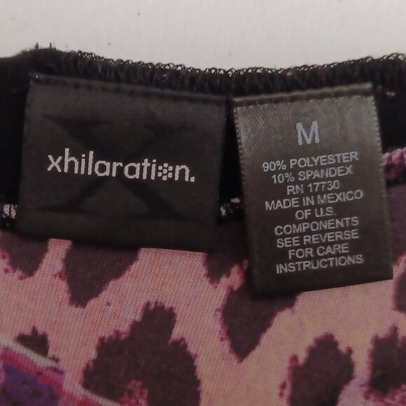 Women's Xhilaration Flower Animal Cheetah Print Top in Size Medium - Picture 4 of 7